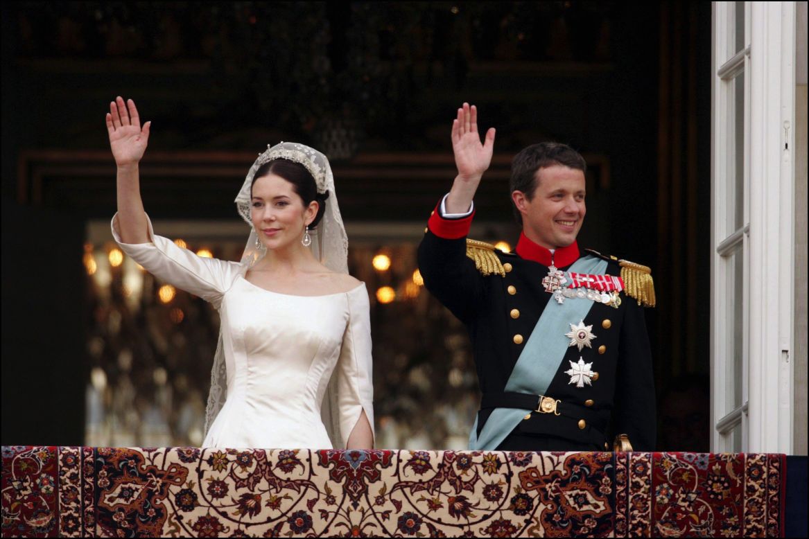 Prince Frederik and Mary Donaldson married in Copenhagen, Denmark on May 14, 2004. 