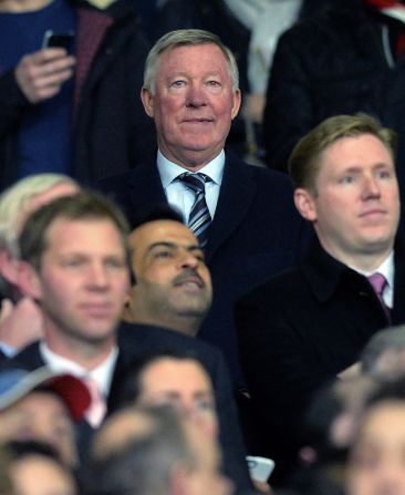 Not for the first time this season, Sir Alex Ferguson -- the man Moyes replaced -- was in attendance at Old Trafford. 