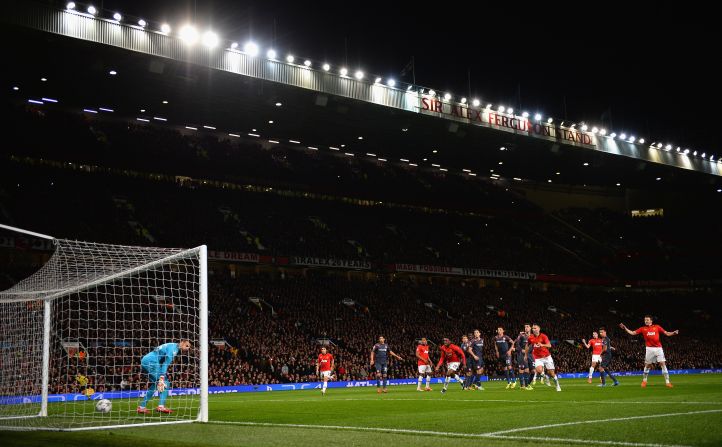 Van Persie completed his hat-trick on a free kick early in the second half. 