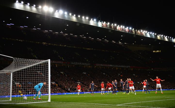 Van Persie completed his hat-trick on a free kick early in the second half.