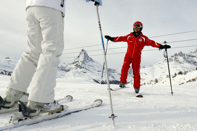 Visit Zermatt in<strong> Switzerland </strong>to find some of the best ski slopes. It's where some of the world's national ski teams train. According to the OECD, the Swiss are very satisfied with their lives -- they rank at the top in subjective well-being as well as jobs and earnings, and come in at number six on the OECD index.