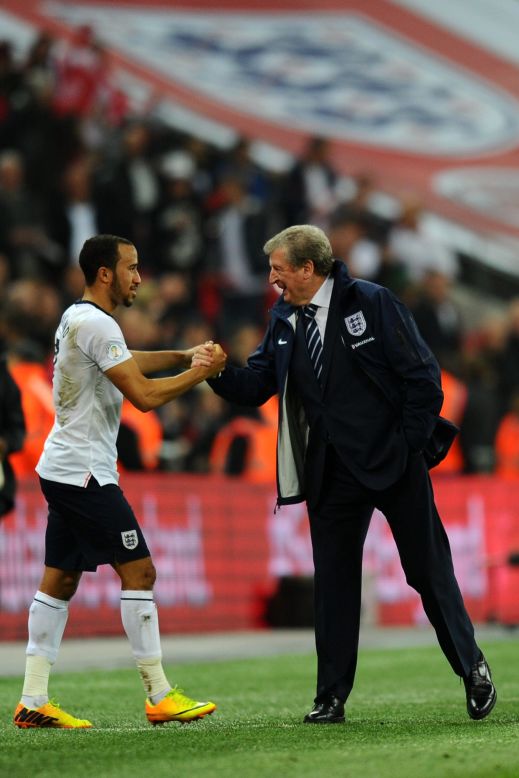 English football has spent decades battling the scourge of racism. England manager Roy Hodgson (right) apologized after referring to Andros Townsend (left) as "the monkey" while telling an old NASA joke during a halftime team talk last year. In defense of his manager, Townsend tweeted: "I don't know what all this fuss is about....No offense was meant and none was taken! It's not even news worthy."