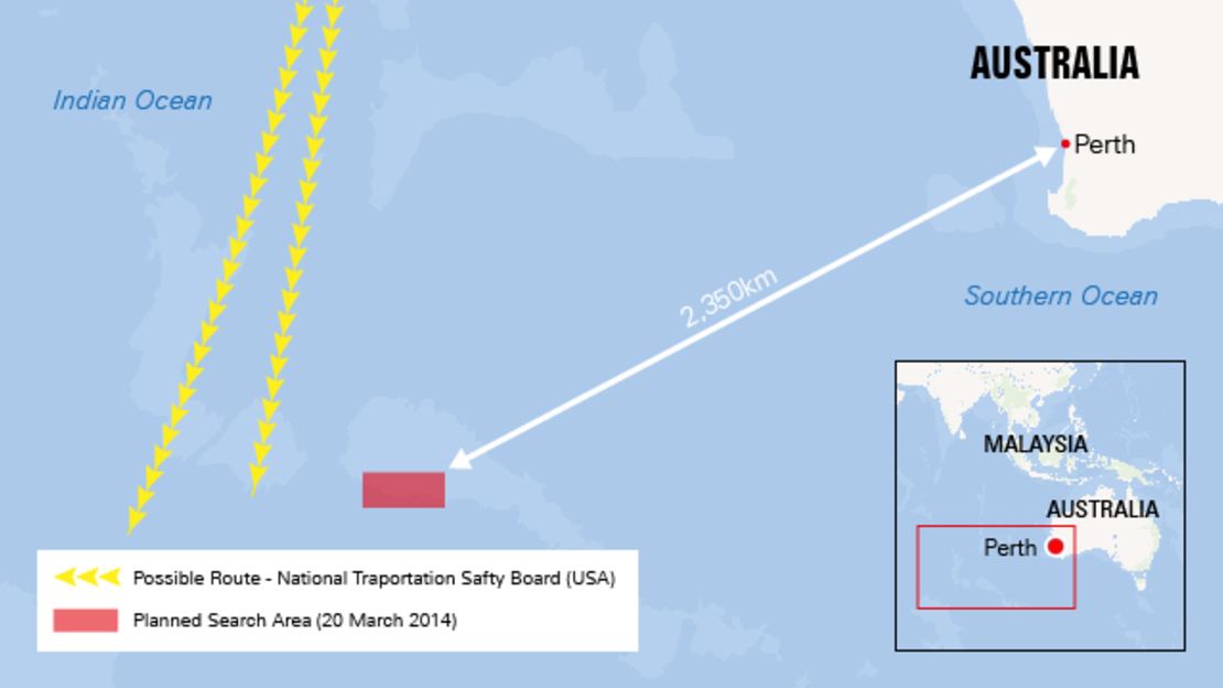 Map of the search area