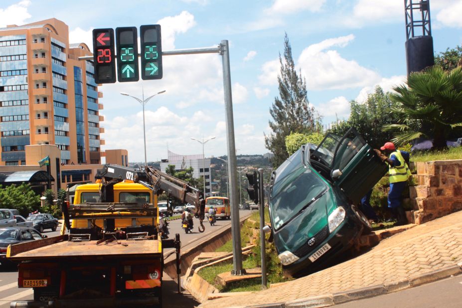 Professional photographer Cyril Ndegeya is passionate about taking pictures of traffic accidents.