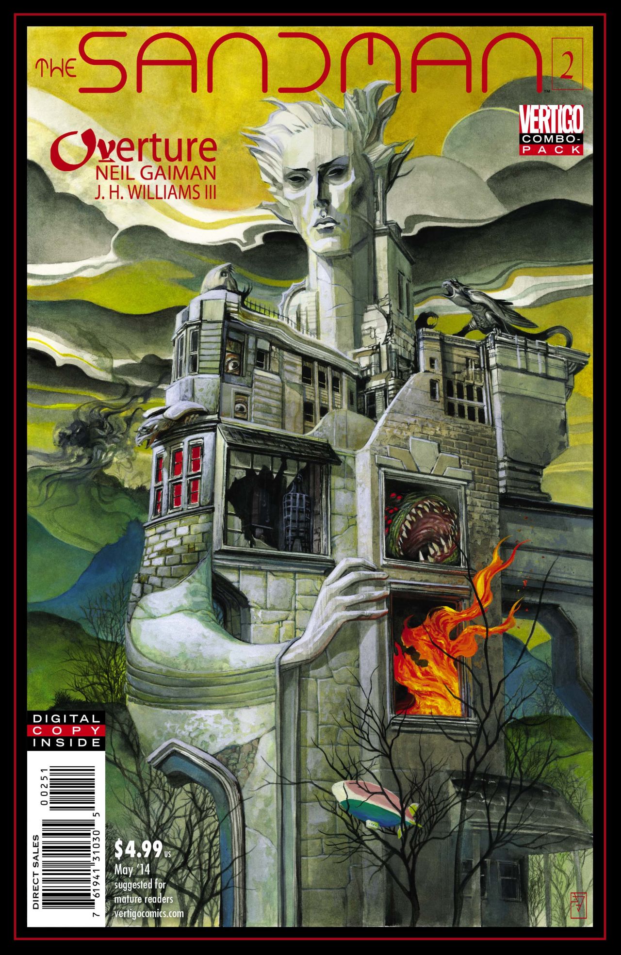 The second issue of "Sandman: Overture," the first "Sandman" comic book from acclaimed author Neil Gaiman in 10 years, comes out on Wednesday and CNN has an exclusive look at the first five pages. This cover for the issue is representative of the surreal, unusual artwork the series is known for. "Sandman: Overture" will be a six-issue miniseries.