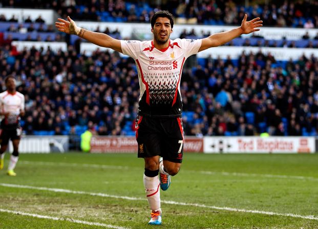 Luis Suarez bagged a hat-trick in Liverpool's 6-3 demolition of Cardiff City. The Uruguayan striker has now scored 28 league goals this season. 