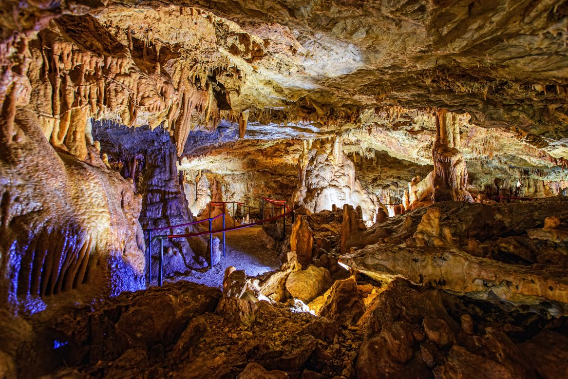 <strong>Kingdom of Feštini Cave (Feštinsko kraljevstvo), Istria</strong><br />In the heart of the Istria region, this cave features dripstone forms such as "the magician's hat," "Tower of Babylon" and "bat wings" -- a massive formation covered with a grapevine that feeds from water at the floor of the cave. You can explore the cave on paths that wind through its interior.<br /><a href="http://www.istra.hr/en/attractions-and-activities/natural-attractions/festinsko-kraljevstvo-cave" target="_blank" target="_blank"><em>Kingdom of Feštini Cave</em></a><em>, Mužini 15, Žminj, Istria; +385 91 561 63 27; entry from $7/adult and $4.50/student</em>