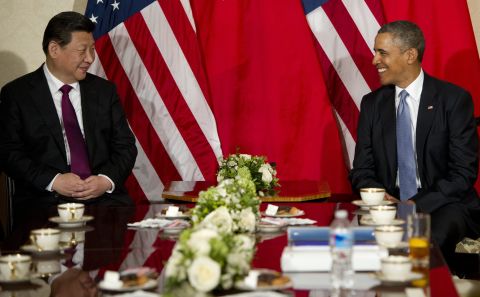 Obama and Chinese President Xi Jinping meet in The Hague, Netherlands, on March 24 ahead of the Nuclear Security Summit.