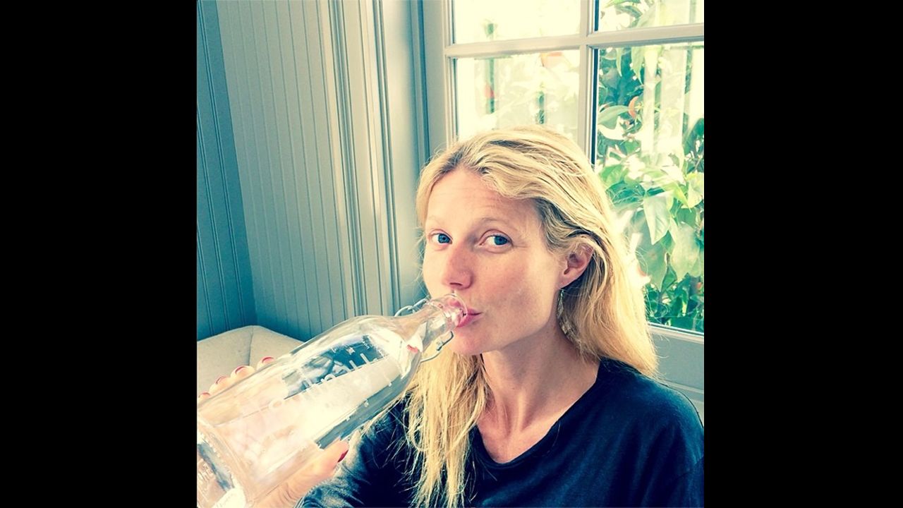 Gwyneth Paltrow also posted an Instagram picture of herself sans makeup in March 2014. 