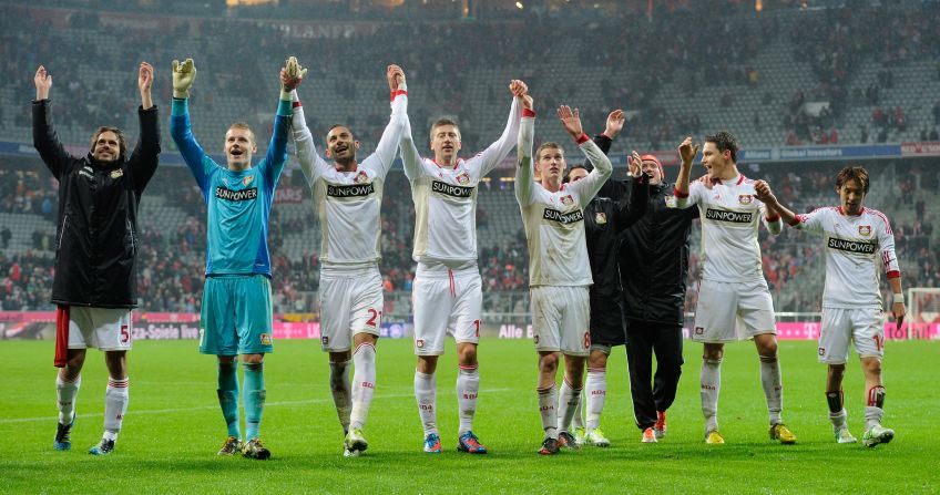 It's been 52 games now since Bayern Munich lost a league game. The date was October 28 2012, the score 2-1 and the team was Bayer Leverkusen -- seen here celebrating what has proved an historic result.  