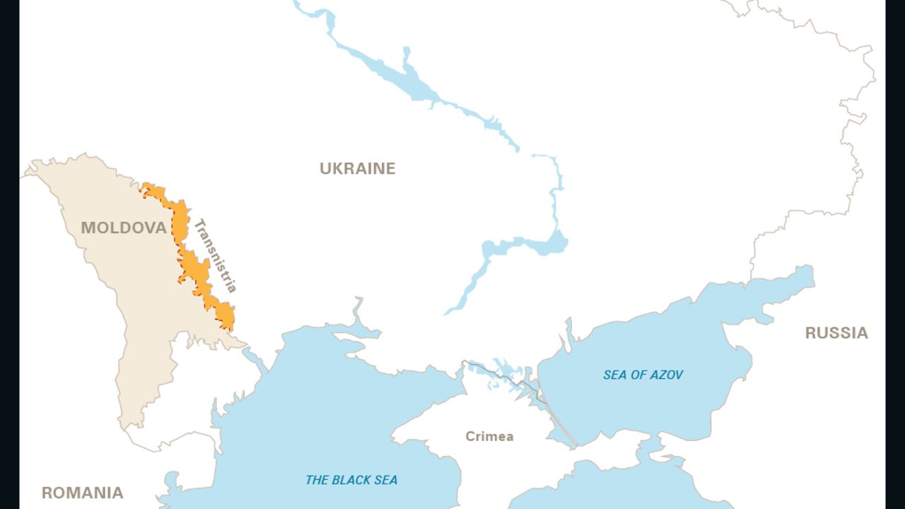 Map showing Transnistria