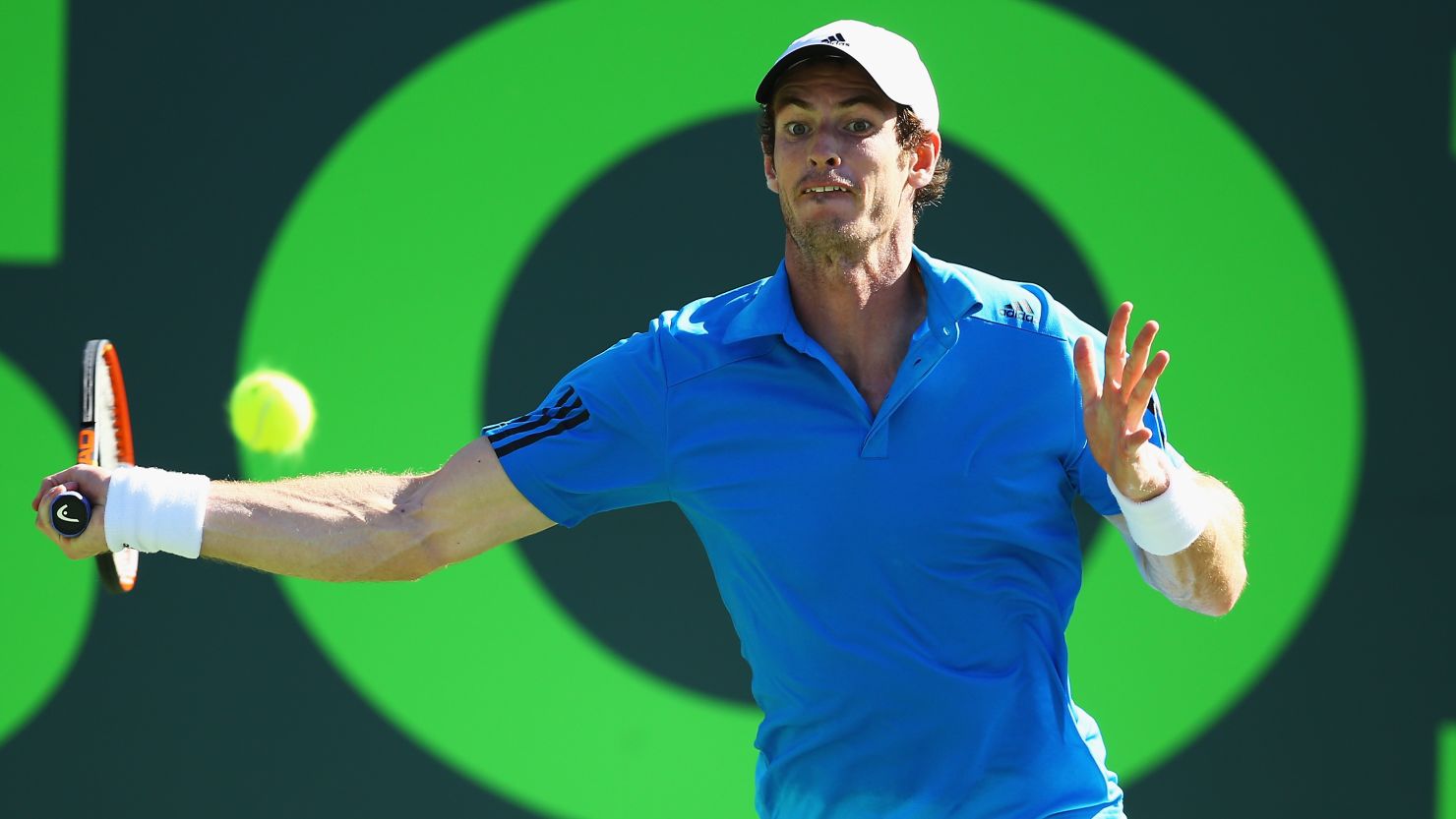 Andy Murray was a straight-sets winner over Jo-Wilfried Tsonga at the Miami Masters on Tuesday. 