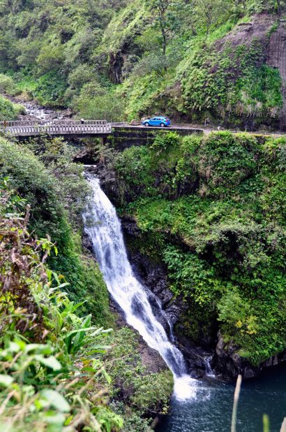 You'll spot rainforests, waterfalls and tropical flowers blooming on the Hana Highway in Hawaii.