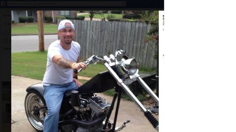 A Facebook photo shows Edward Byrom Jr. on a motorcycle.