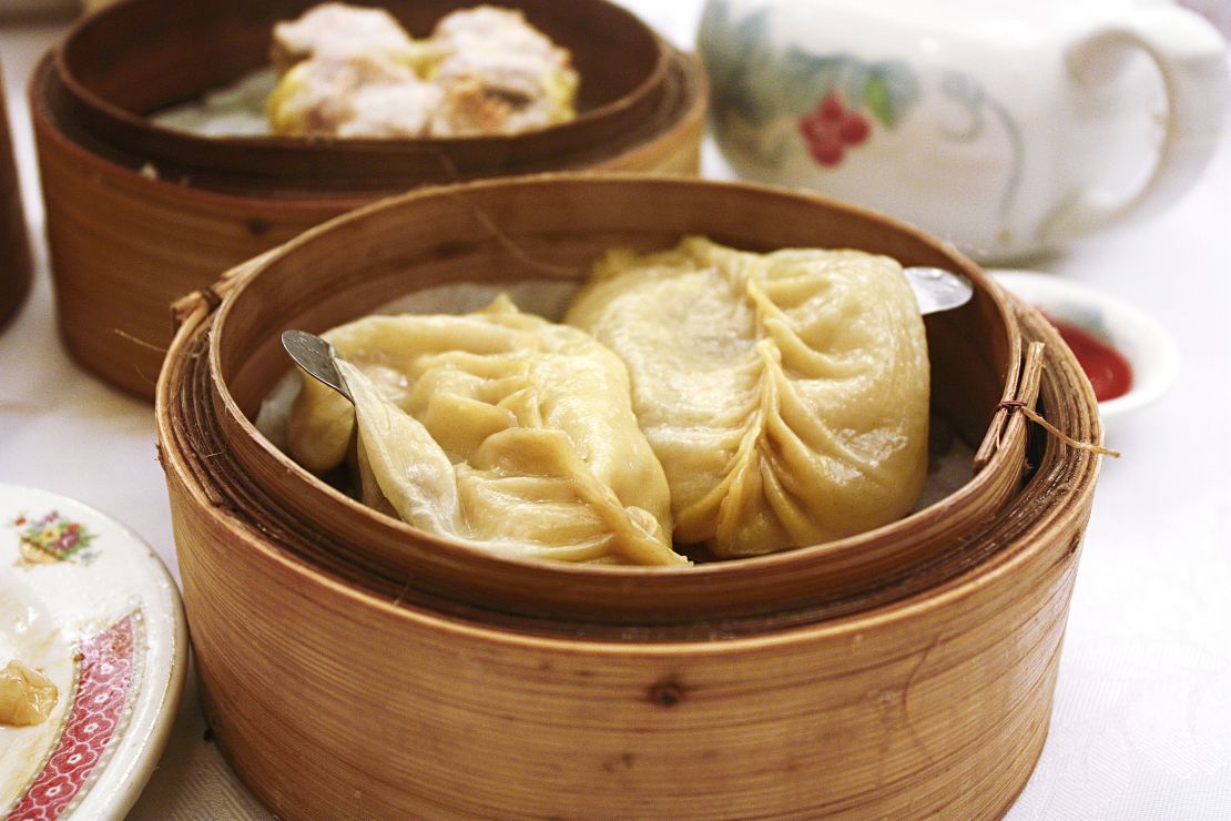 Gun tong gaau -- large, steamed soup dumplings.