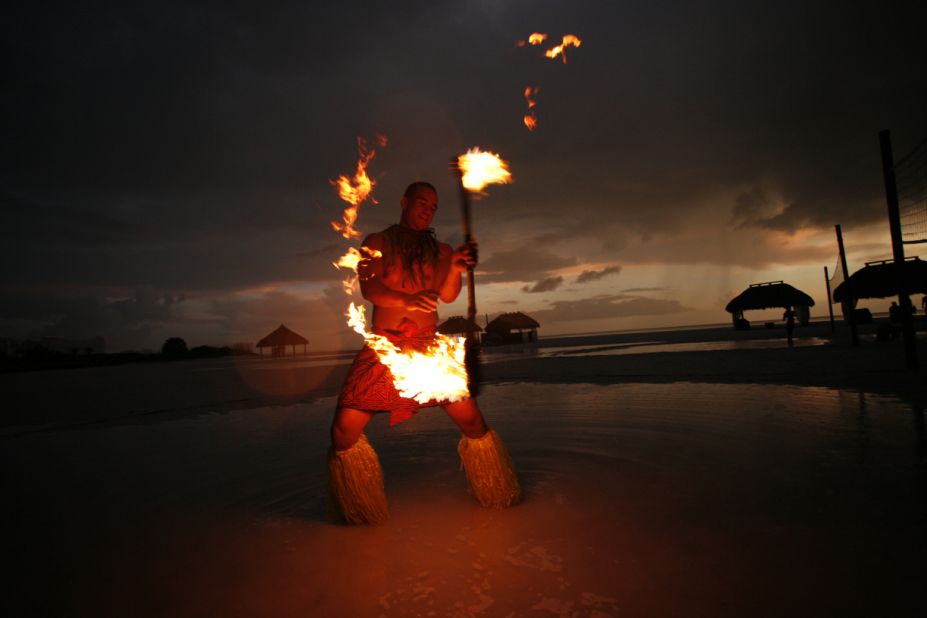 Polynesian dancing is part of the evening tradition at Marco Island Marriott Beach Resort, Golf Club & Spa in Florida.