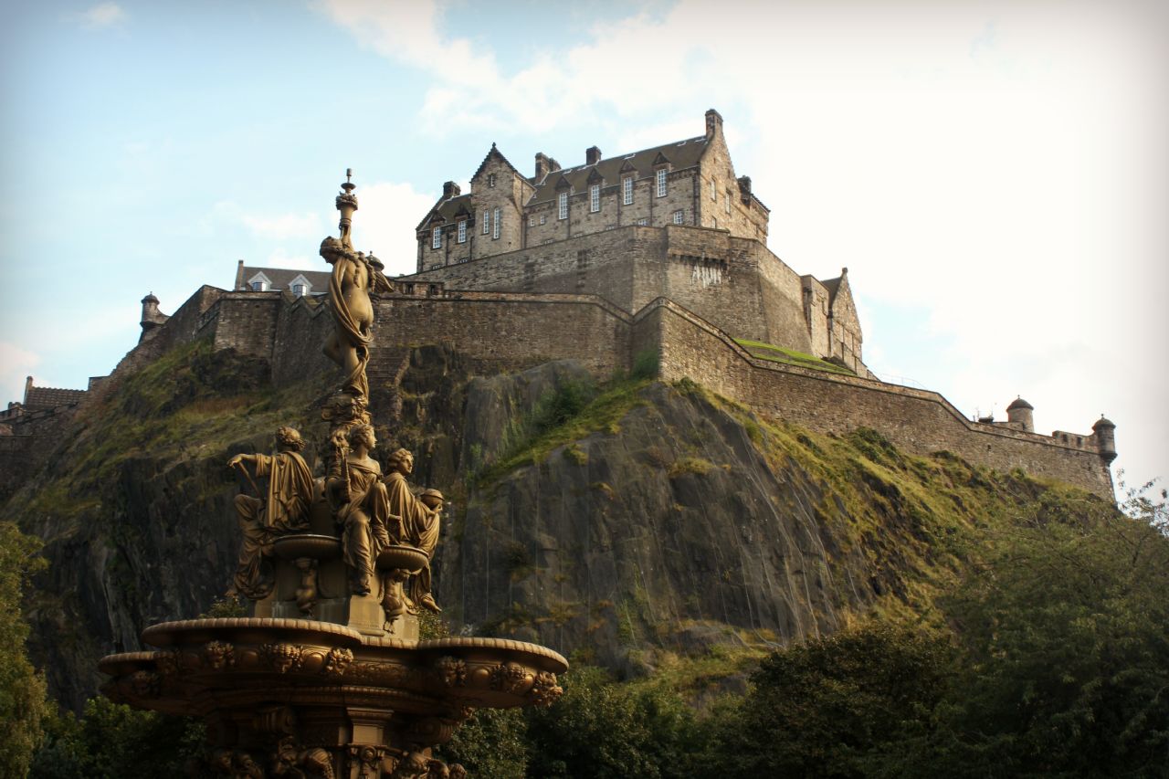 Edinburgh Castle may be the most famous and most visited castle in Scotland, and it's right in the center of the capital city of Edinburgh.