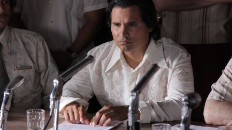 Michael Peña as Cesar Chavez in the face of opposition during the great grape boycott in 1965