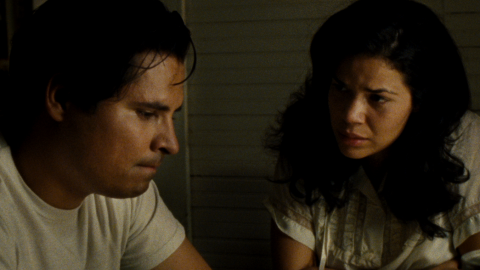 Michael Peña and America Ferrera as Cesar and Helen Chavez.