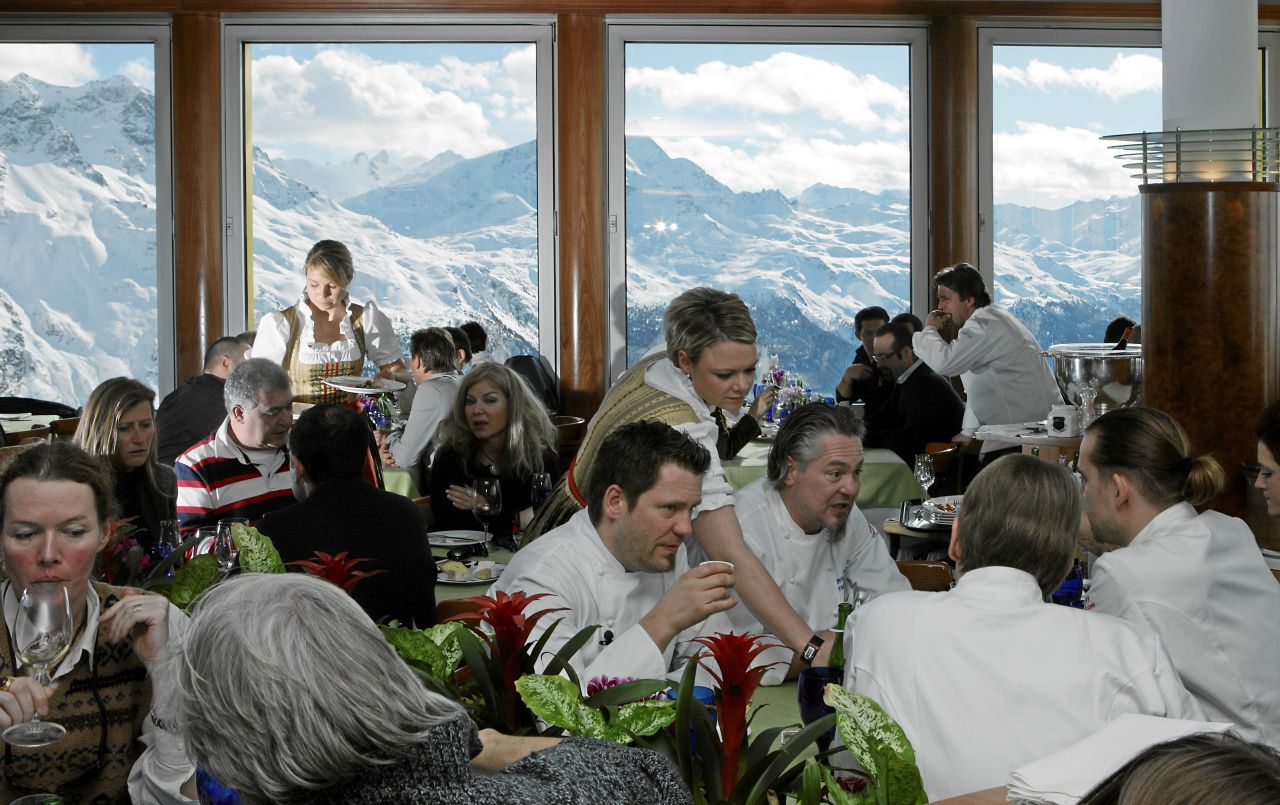 The prices are as steep as the mountains at La Marmite, which calls itself the highest gourmet restaurant in the Alps.
