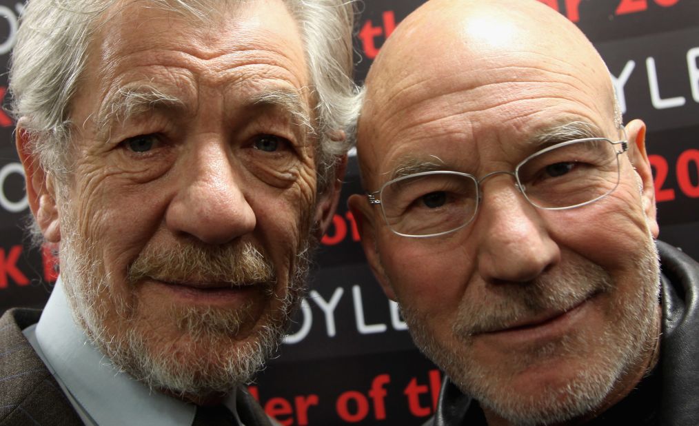 Co-workers and good friends, "X-Men" stars Ian McKellen and Patrick Stewart have perfected the art of the bromance<a href="https://twitter.com/SirPatStew/status/378569295417987074" target="_blank" target="_blank">.</a> In a new interview with <a href="http://www.aarp.org/about-aarp/press-center/info-03-2014/celebrated-actor-and-activist-sir-patrick-stewart-talks-about-embracing-his-troubled-past-to-find-light-in-the-darkness-and-his-bromance-with-sir-ian-mckellen-in-the-april-may-issue-of-aarp-the-magazine.html" target="_blank" target="_blank">AARP magazine</a>, McKellen said that Stewart is "straightforward," but "his nature is a very sweet one. And we spend much of our time laughing." The way all bros should.