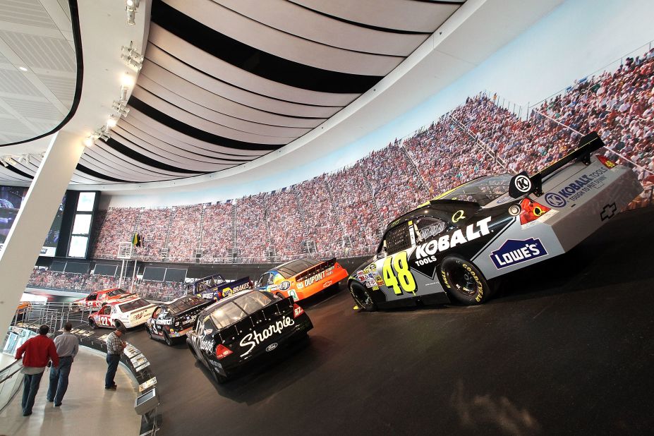 The NASCAR Hall of Fame in North Carolina combines exhibits on racing's greats with fun, interactive exhibits. The Richard Petty Museum presents the racing legend's accomplishments alongside his collections of dolls, pocket watches and guns. 