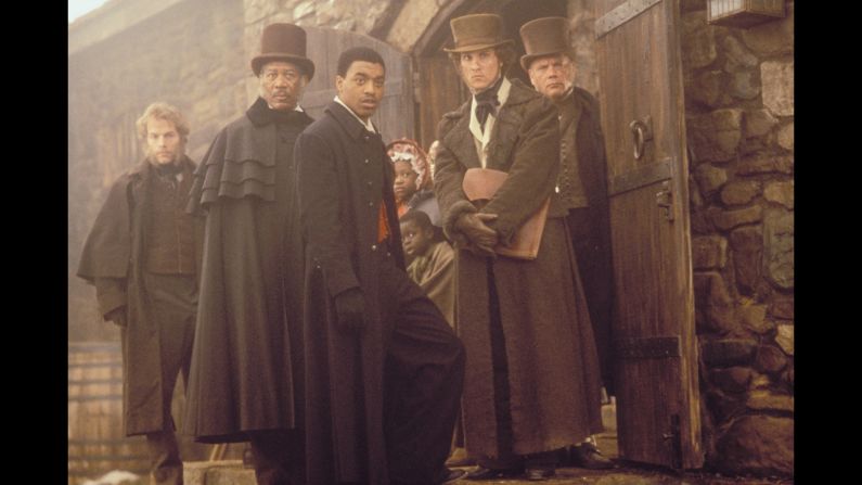 The 1997 historical film "Amistad" tackles the issue of slavery. The Steven Spielberg-directed epic was critically acclaimed. 