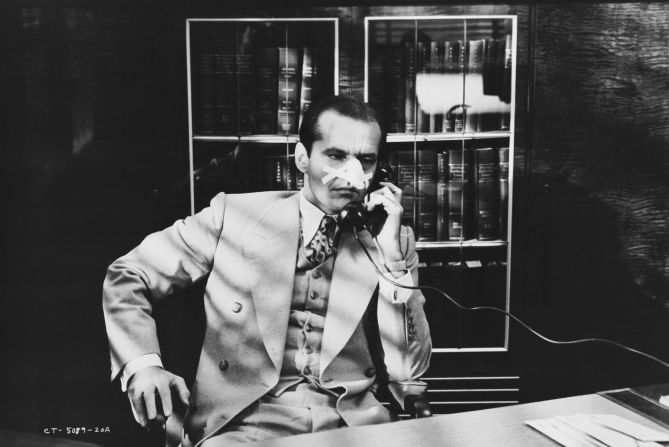 Jack Nicholson stars in the Roman Polanski-directed neo-noir 1974 classic "Chinatown."
