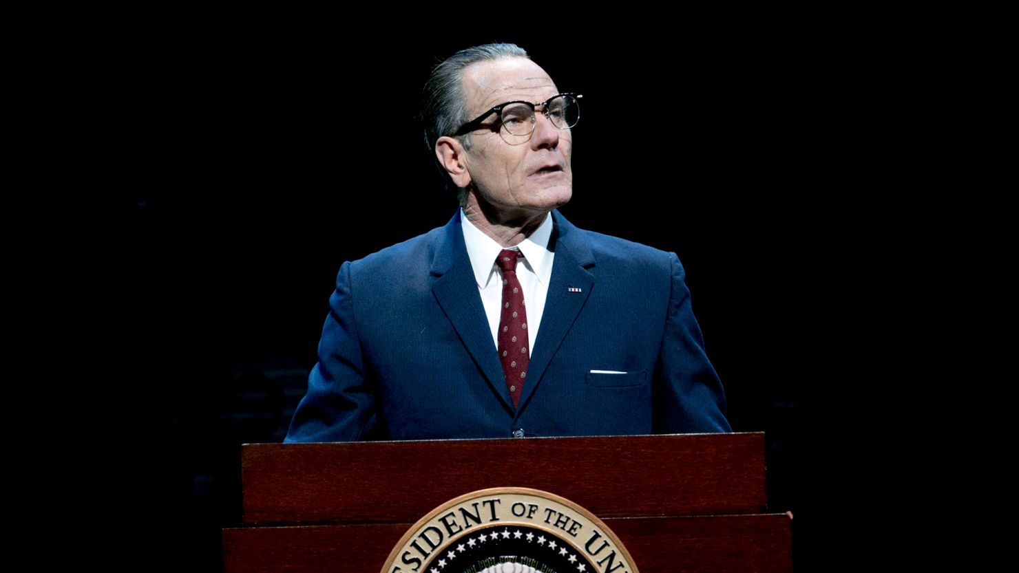 Bryan Cranston stars as President Lyndon B. Johnson in the Broadway play "All the Way."