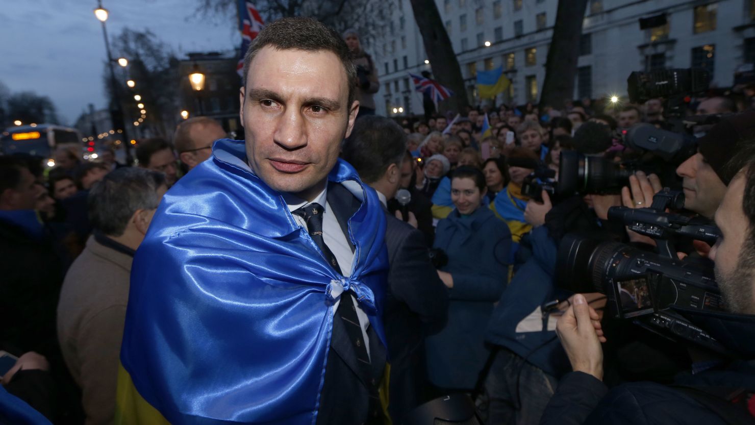 Ukraine's Vitali Klitschko says he won't run for president but hopes to be the mayor of Kiev.