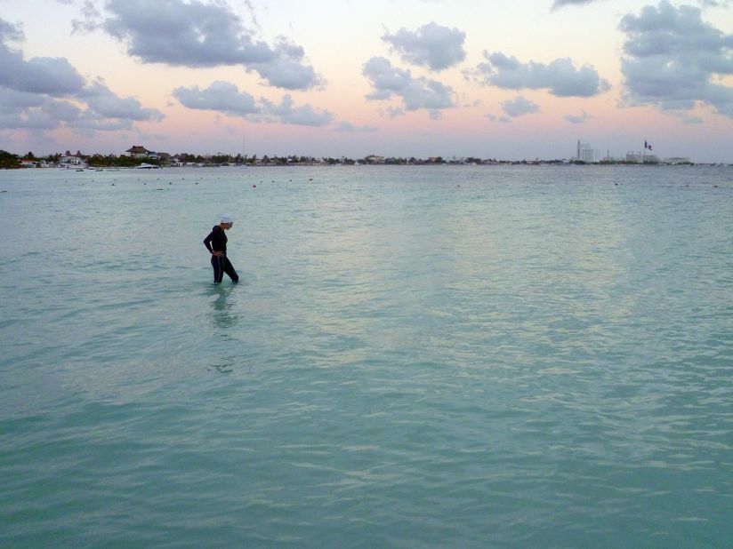 A year earlier, Bastidas didn't even know how to swim. But on March 20, she finished the swimming leg of the triathlon in the Caribbean. 