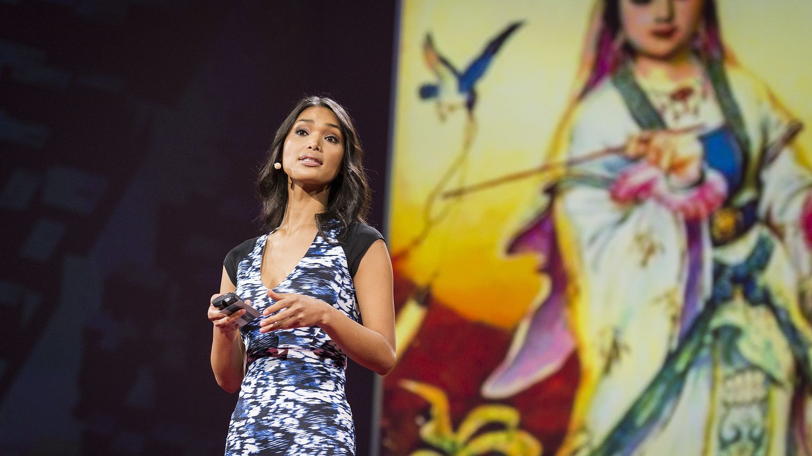 Model Geena Rocero speaks at  the TED2014 conference in Vancouver, British Columbia, earlier this month.