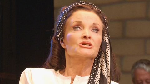 Kate O'Mara performs in a 2004 production of "We Happy Few."