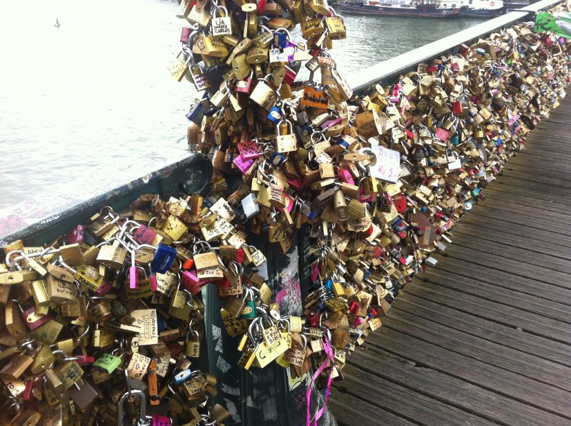 The No Love Locks campaign wants the padlocks removed and placed elsewhere in the city.