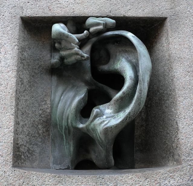 The Quardrilatero del Silenzio features architectural oddities such as a giant doorbell in the shape of an ear. The "silent" neighborhood also has mosaics, weird statues and secret gardens swarming with flamingos.