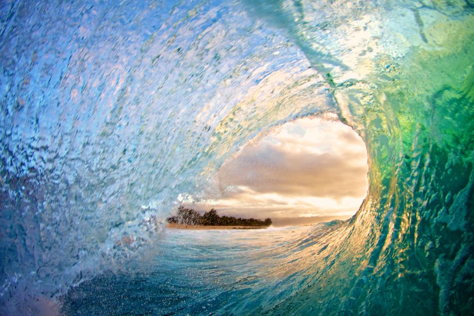 Kenji Croman's love of the ocean became the focus of his photography in 2008. Croman says he took this shot at Rocky Point on the North Shore of Oahu, Hawaii. "The sunset was absolutely amazing." 