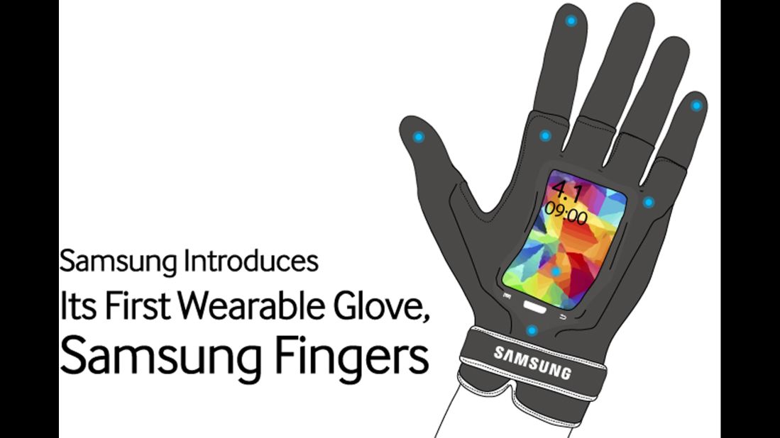 Samsung unveiled <a href="http://global.samsungtomorrow.com/?p=35430" target="_blank" target="_blank">Samsung Fingers</a>, which includes a flexible LED screen on your palm, a 16-megapixel camera on your finger and 5G connectivity. Somehow, this actually looks like a real product.