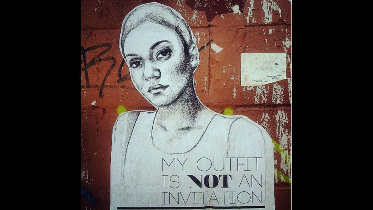 The Oklahoma-born, New York-based artist made her first set of posters in 2012 using likenesses of her friends. Since then she has taken her project on the road, talking to women across the country about their experiences with street harassment and creating posters based on their sentiments. 