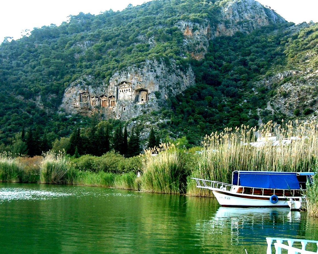 The ancient ruins of Kaunos lie within reach of the Dalyan river delta.