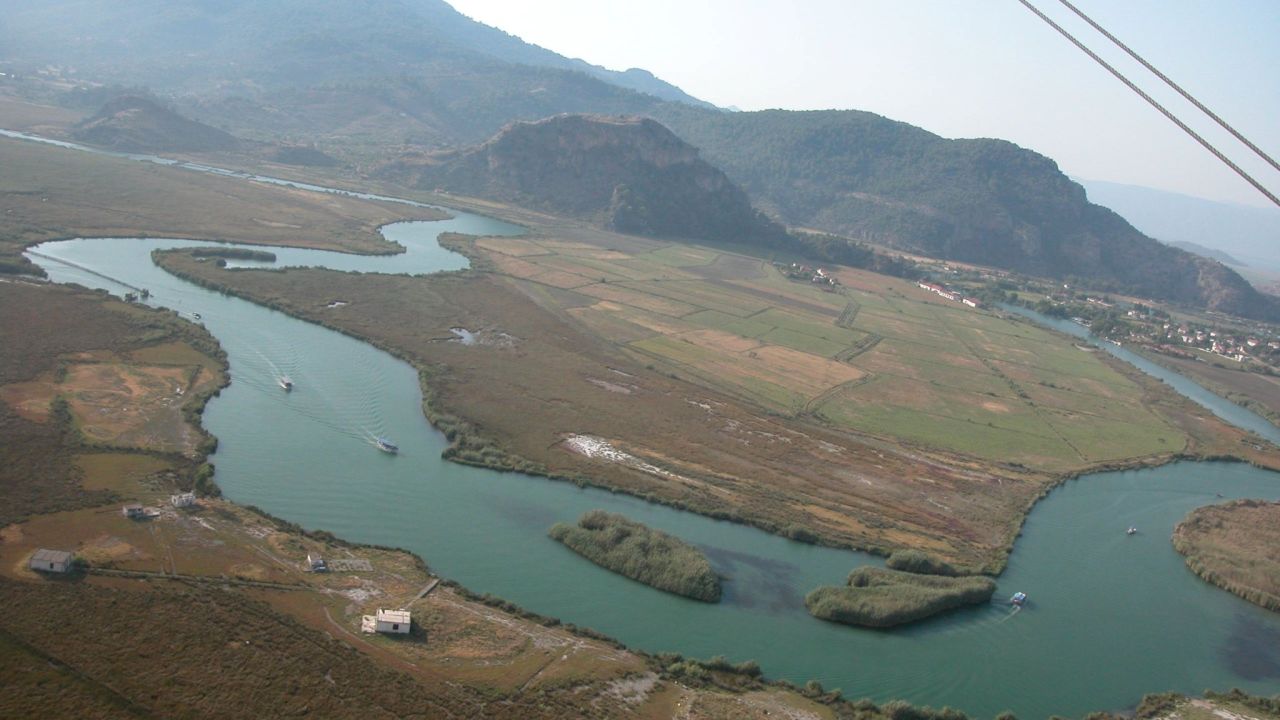 Turkey's Dalyan Delta is a maze of river channels, pools and reed beds.