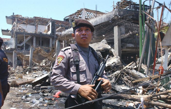 The 2002 Bali bombings occurred on October 12, in the tourist district of Kuta on the Indonesian island.