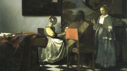 Detail from Johannes Vermeer's "The Concert" (1658-1660) stolen from the Isabella Stewart Gardner Museum in the U.S. city of Boston in 1990.