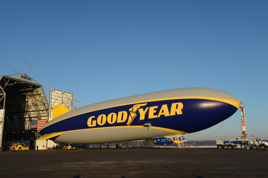 Goodyear took Wingfoot One -- its first Zeppelin NT airship -- out for a spin in March 2014 at its facility near Akron, Ohio. Click through the gallery to see more of Goodyear's first new model in 45 years. 