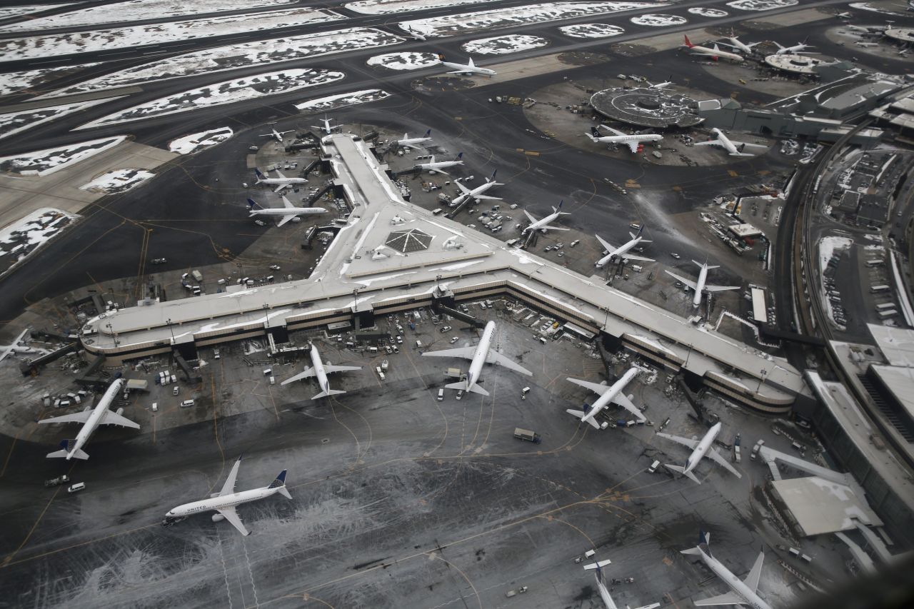 Newark Airport is your best bet if you're staying on the west side of Manhattan.