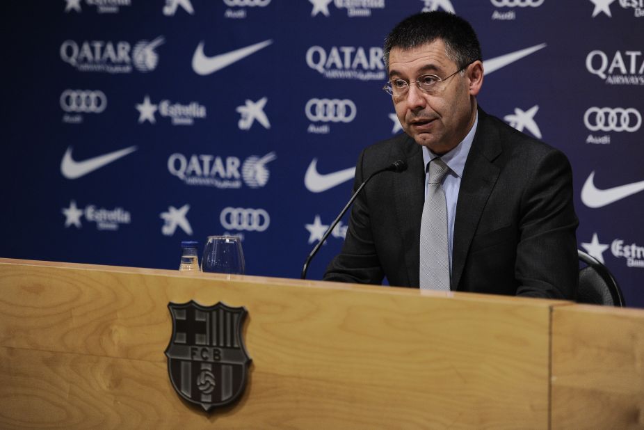 Barcelona's president Josep Maria Bartomeu gave a response to FIFA's sanction at a press conference on Thursday.