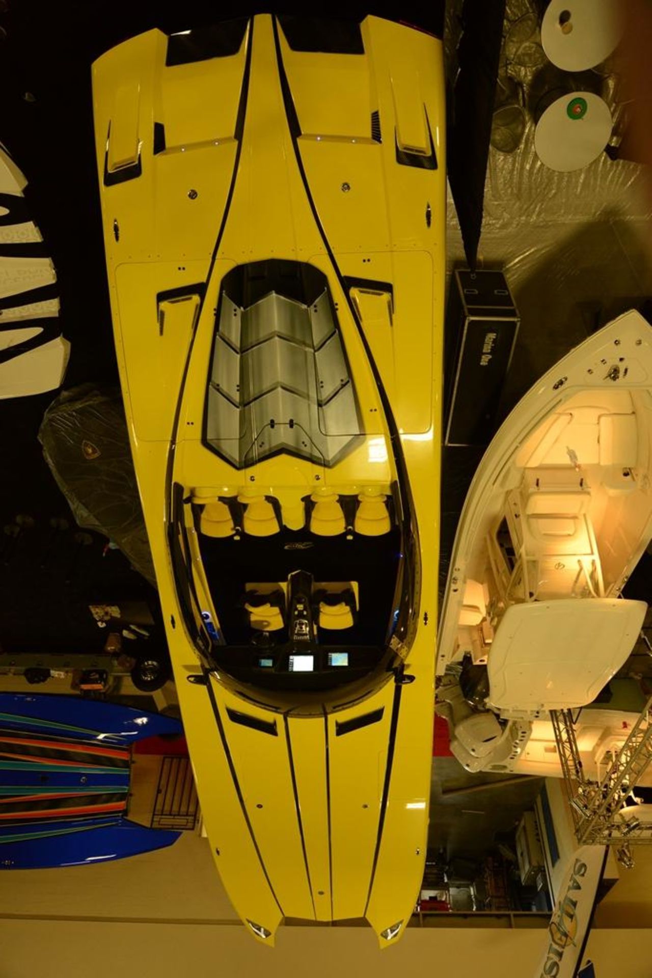 The boat was made as a "homage" to Gargiulo's Lamborghini car, which cost $750,000. The flashy speedboat's engine package alone cost $400,000, with enough grunt to hit 300 kph. 
