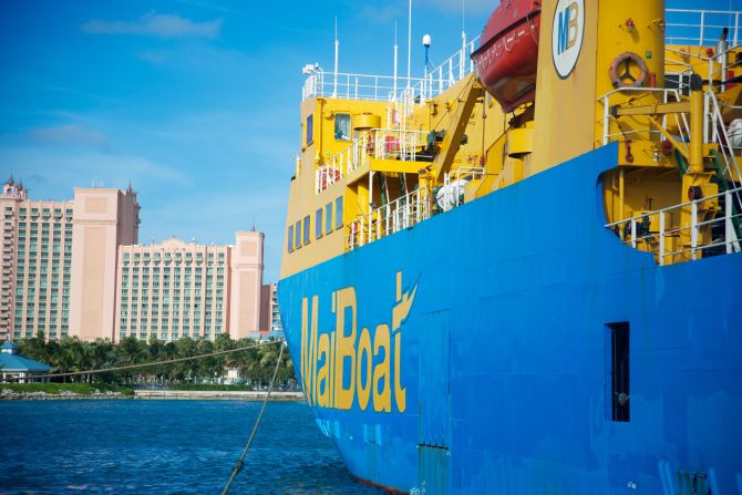 The 'Fiesta' has the biggest tonnage of any mail boat servicing the Bahamas' smaller islands. 