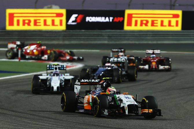 While the Mercedes duo tussled for victory, Sergio Perez gave Force India a surprise podium finish -- 23 seconds behind Rosberg.