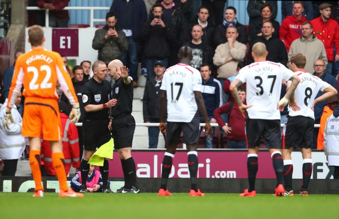However, referee Anthony Taylor overruled his linesman, allowing the goal by Guy Demel to stand -- while Liverpool's players watched bemused as the big-screen replay showed Mignolet being impeded at the preceding corner.