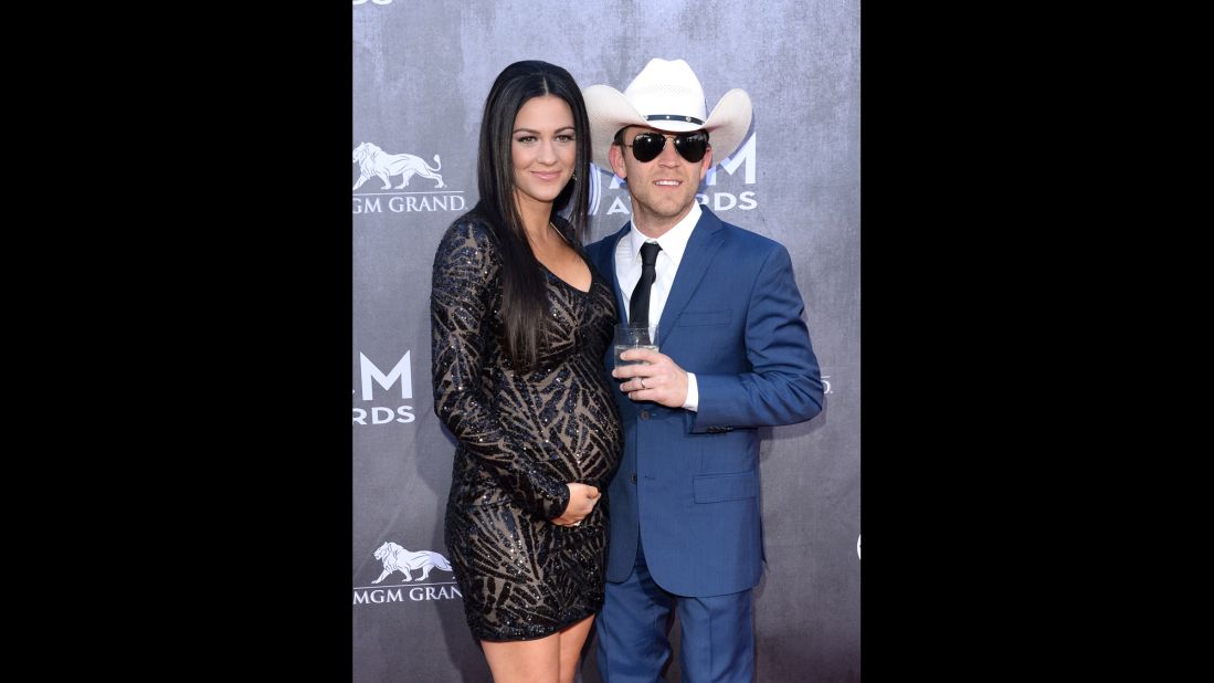  Justin Moore and wife, Kate 